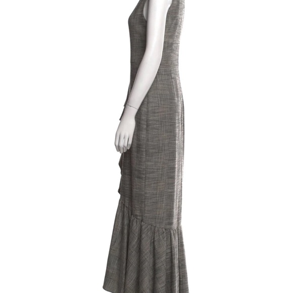 NWT Alice & Olivia BIRCH Houndstooth Sleeveless Formal Maxi Dress - Picture 2 of 14